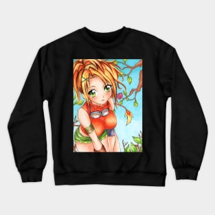 Final Fantasy Rikku Drawing Crewneck Sweatshirt